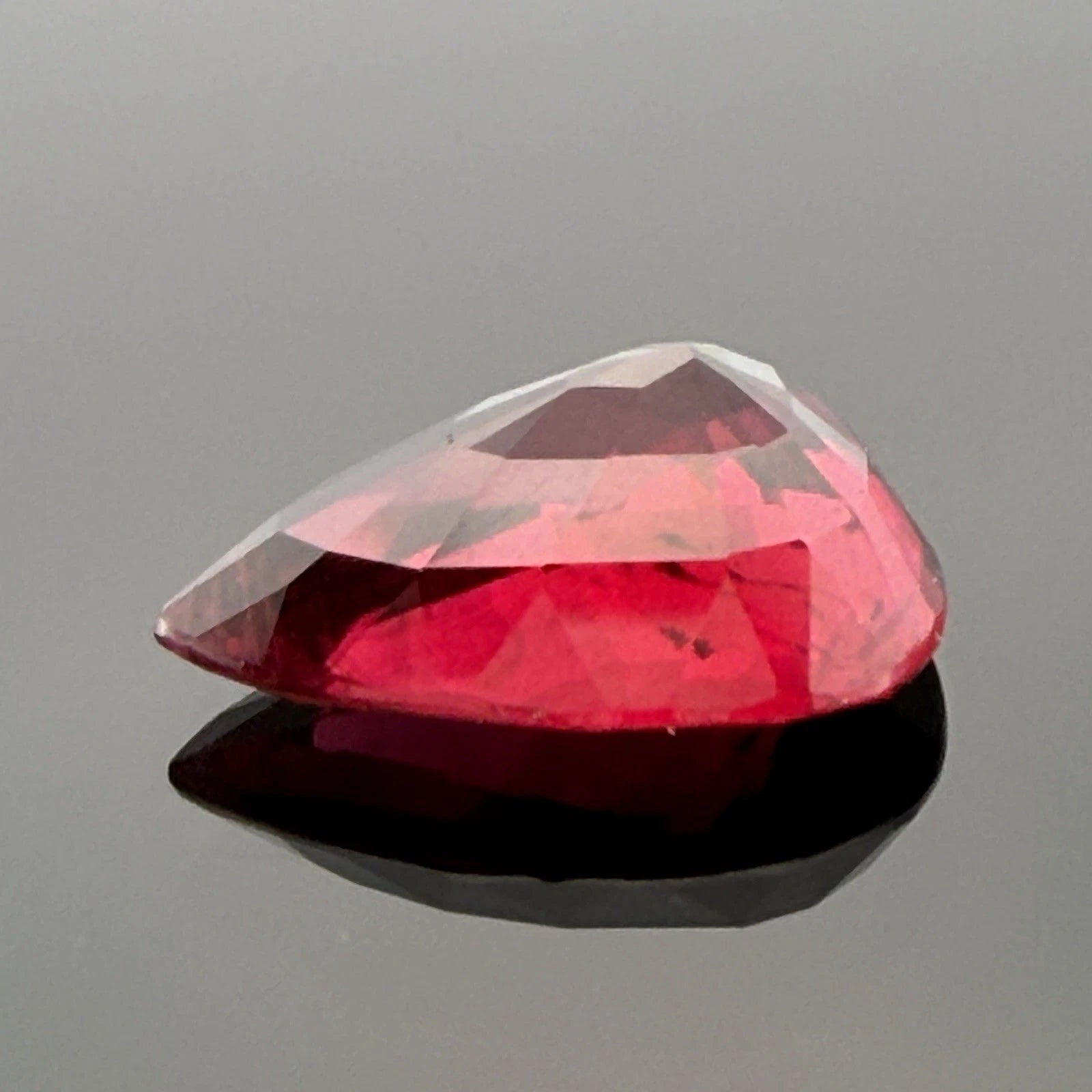 Natural Heated Loose Madagascar Red Ruby 2.26ct GIA Pear Shape, scale detail