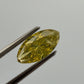 Loose GIA 1.33CT Fancy Vivid Greenish Yellow Diamond I2 Treated Marquise