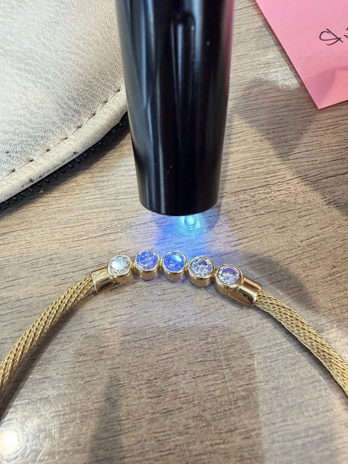 14K Yellow Gold Natural Diamond Bezel Necklace Woven Mesh Chain 18"