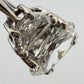 Natural 1.55ct GIA Elongated Oval Diamond Three-Stone Ring 14KW G SI1 Half Moon