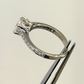 14K White Gold Engagement Ring GIA .96ct Round Natural Diamond SI1 I Size 4.75 by Devine & Co — close-up