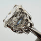 Natural 1.55ct GIA Elongated Oval Diamond Three-Stone Ring 14KW G SI1 Half Moon