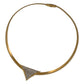 14K Two-Tone Omega Necklace 18 Reversible Italy Pave Diamond Slide 1.55ctw by Devine & Co — back view
