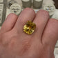 Important Natural Loose Unheated Sri Lanka Yellow Sapphire 16.25ct GIA Octagonal, detail angle