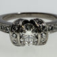 Authentic Tiffany & Co. Platinum Diamond Ribbon Ring 0.41ct F VS1 Size 3.5