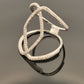 14K White Gold Freeform Open Diamond Ring 0.48CTW Round Brilliant Pave Size 7 by Devine & Co