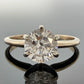 14K Gold Natural 1.27CT Round Brilliant Diamond Solitaire Ring I2, G-H Size 7.25