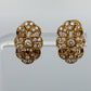 Vintage Diamond Clip Earrings 14K Yellow Gold 0.60CTW VS F-H Filigree Estate