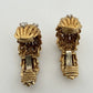 David Webb Signed 18K Gold Platinum Diamond Hoop Clip Earrings 18.68g