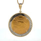 1909 $20 Liberty Gold Coin Diamond Bezel Pendant 14K Gold Necklace 54.62g