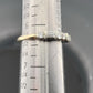 14K Gold Platinum Baguette Diamond Band .25ctw 2g Estate Ring 6.75