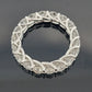 18K White Gold Diamond Eternity Trellis Band Round Brilliant 3.39ctw G-H-I SI by Devine & Co