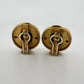 18K Yellow Gold Onyx Intaglio & Ruby Earrings 26g Handmade Omega Back Estate