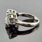 Natural 1.55ct GIA Elongated Oval Diamond Three-Stone Ring 14KW G SI1 Half Moon
