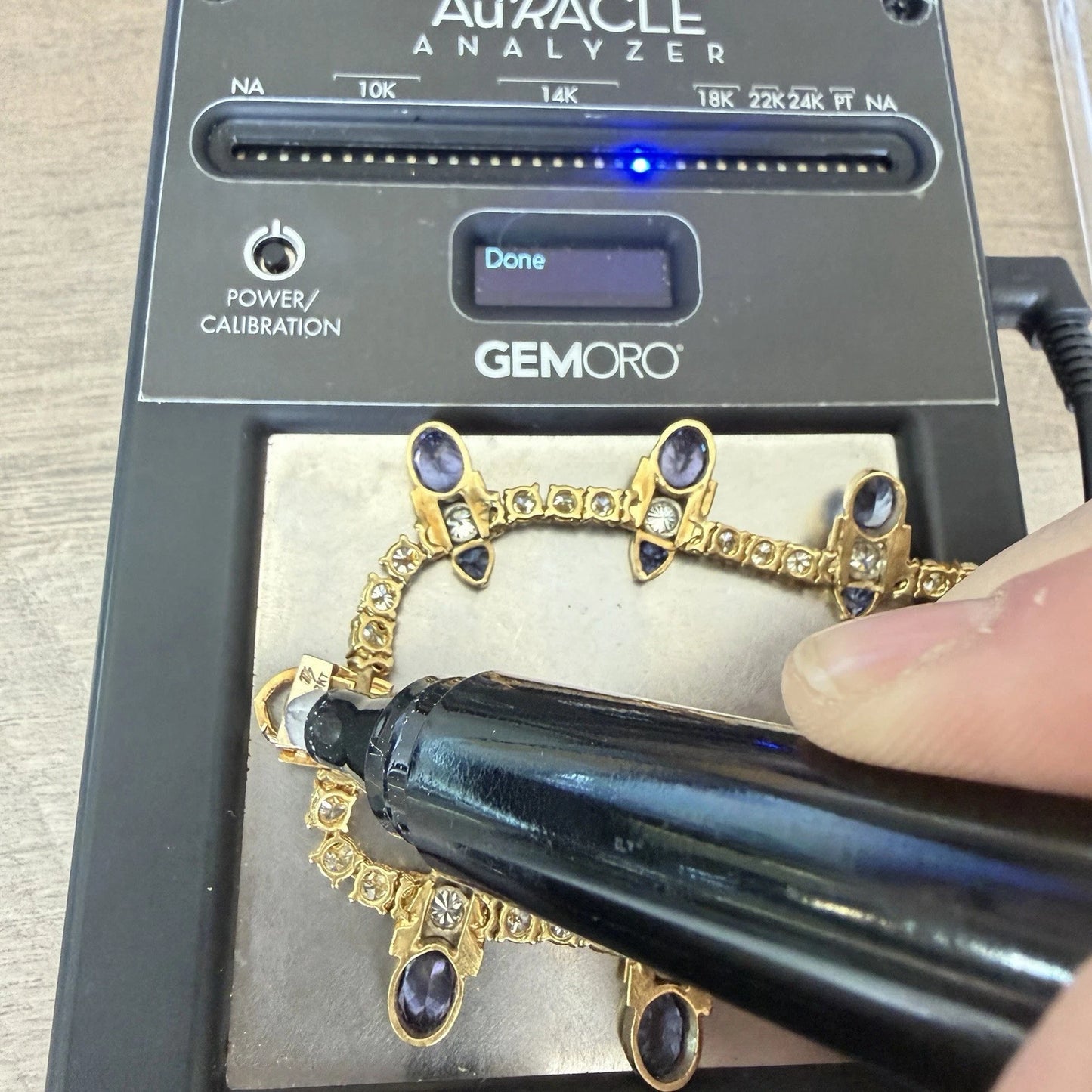 Custom Michael Sherman 18K Gold Natural Tanzanite and Diamond Necklace