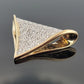 14K Two-Tone Omega Necklace 18 Reversible Italy Pave Diamond Slide 1.55ctw by Devine & Co — front view