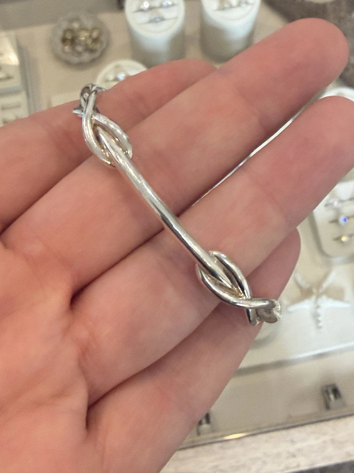 Tiffany & Co. Sterling Silver Double Hitch Knot Cuff Bracelet