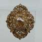Natural Rose Cut and Round Brilliant Diamond Earrings 14K Yellow Gold Vintage 2CTW, angled view