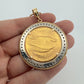 1909 $20 Liberty Gold Coin Diamond Bezel Pendant 14K Gold Necklace 54.62g
