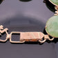 Vintage 14K Yellow Gold Jadeite Jade 5 Cabochon Bracelet 7” Estate