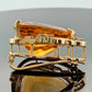 16.76ct Pear Citrine & Diamond Slide Pendant 14K Yellow Gold Estate