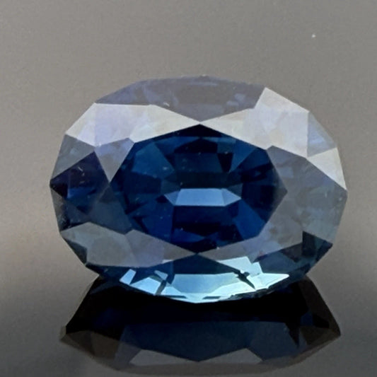 Natural Heated Thailand Loose Blue Sapphire GIA 6.37ct Oval Faceted, main view