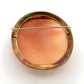 Large Hand-Carved Shell Cameo Brooch Pendant 14K Yellow Gold Estate