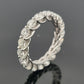 18K White Gold Diamond Eternity Trellis Band Round Brilliant 3.39ctw G-H-I SI by Devine & Co — front view