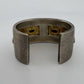 Boulder Opal Inlay Wide Cuff Bracelet 925 Sterling Silver 14K Gold 67g 30mm