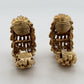David Webb Signed 18K Gold Platinum Diamond Hoop Clip Earrings 18.68g