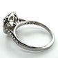 14K White Gold Round Natural Diamond Halo Engagement Ring 1.50 Carat F, SI1 GIA