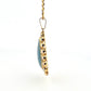Large Triangular Black Opal Doublet Pendant with Round Crystal Opals 18 13g 14K by Devine & Co — front view