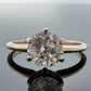 14K Gold Natural 1.27CT Round Brilliant Diamond Solitaire Ring I2, G-H Size 7.25