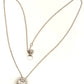 Graziela 18K White Gold Diamond Round Pizza Pendant Natural Diamonds 16" 0.75CTW by Devine & Co — front view