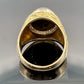 Men's 14K Yellow Gold Natural Black Star Sapphire Diamond Ring Size 12.5, 16.5g
