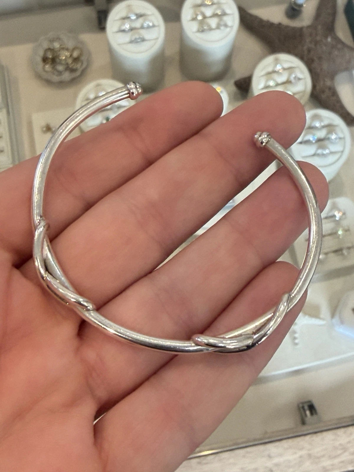 Tiffany & Co. Sterling Silver Double Hitch Knot Cuff Bracelet