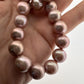 Lavender Cultured Pearl Necklace 14K Gold Diamond Clasp 20" 11-13mm