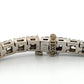 14K White Gold Natural Round Diamond Tennis Bracelet 9.80 ctw 7" G-H VS-SI by Devine & Co — setting detail