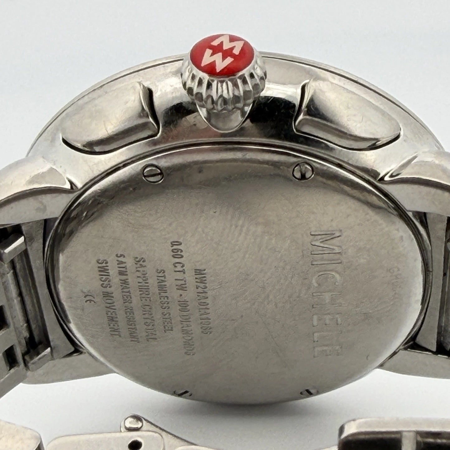 Michele Deco Diamond MW21A01A1966 Steel Watch 41x39mm 0.60 CTW