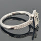 14K White Gold Emerald Cut Diamond Ring 0.72ct VS2 J, Halo Diamonds 0.34ctw by Devine & Co — side view
