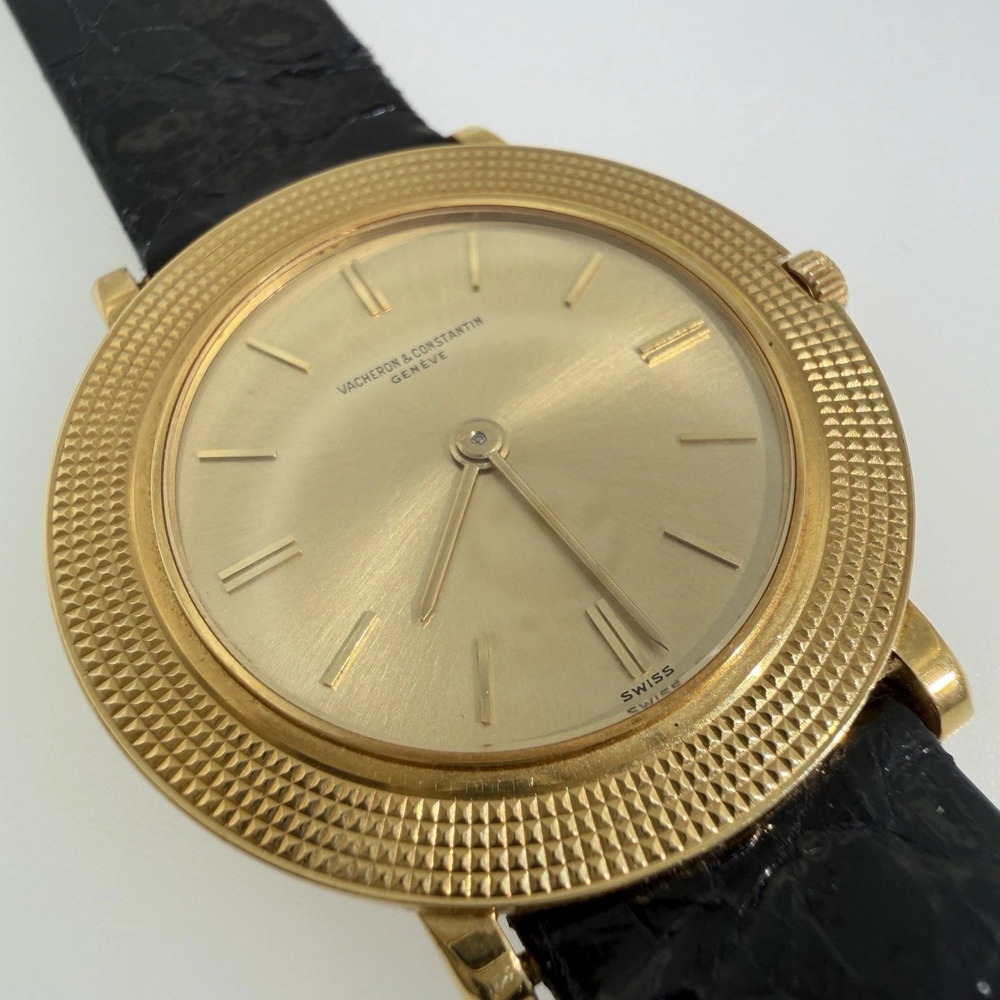 Vacheron Constantin "Disco Volante" Ref. 6395 18K Gold Hobnail Watch 30mm 1962