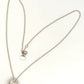 Graziela 18K White Gold Diamond Round Pizza Pendant Natural Diamonds 16" 0.75CTW by Devine & Co — angled view