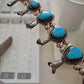Vintage Sterling Silver Squash Blossom Necklace with Turquoise, 170 Grams, 24" by Devine & Co — angled view