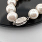 Cultured Pearl Necklace Strand Near Round/Oblong Silver Clasp 17" 11.8-13.4mm