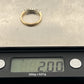 14K Gold Platinum Baguette Diamond Band .25ctw 2g Estate Ring 6.75