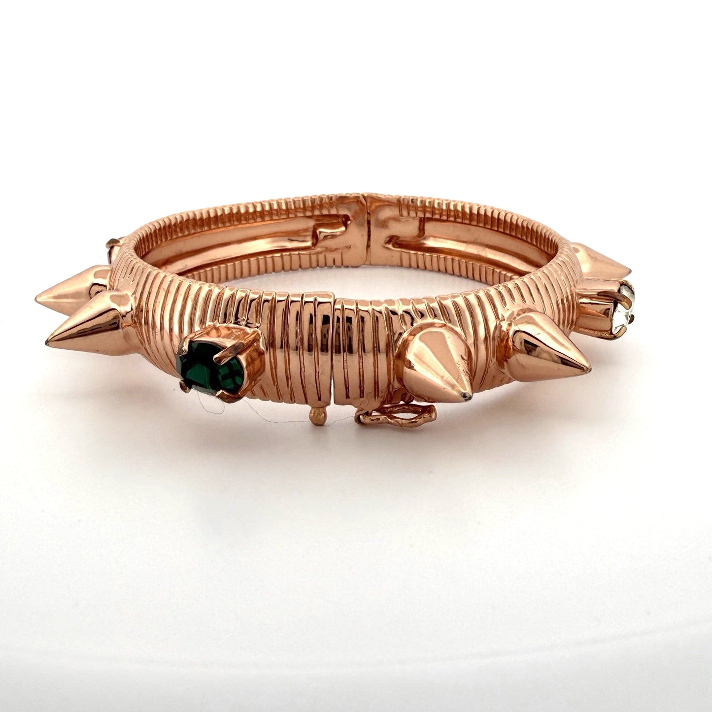 Mawi London Multicolor Crystal & Spike Embedded Cuff Magnetic Bracelet 73g