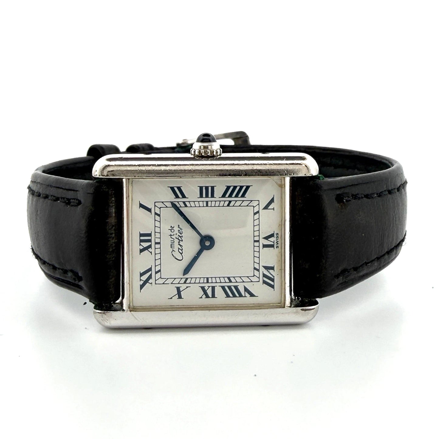 Cartier Must Tank Vermeil Quartz Watch Sterling Silver Large Model Vintage 1990s, main view