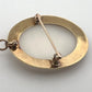Vintage Hand-Carved Shell Cameo Brooch Pendant 14K Yellow Gold Estate