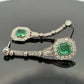 Colombian Emerald and Diamond Platinum Drop Earrings GIA Jewelry Report Certified, additional view
