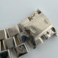 Sterling Silver Yellow Plated Watch Band Link Necklace 12mm Wide 17.5 Inches